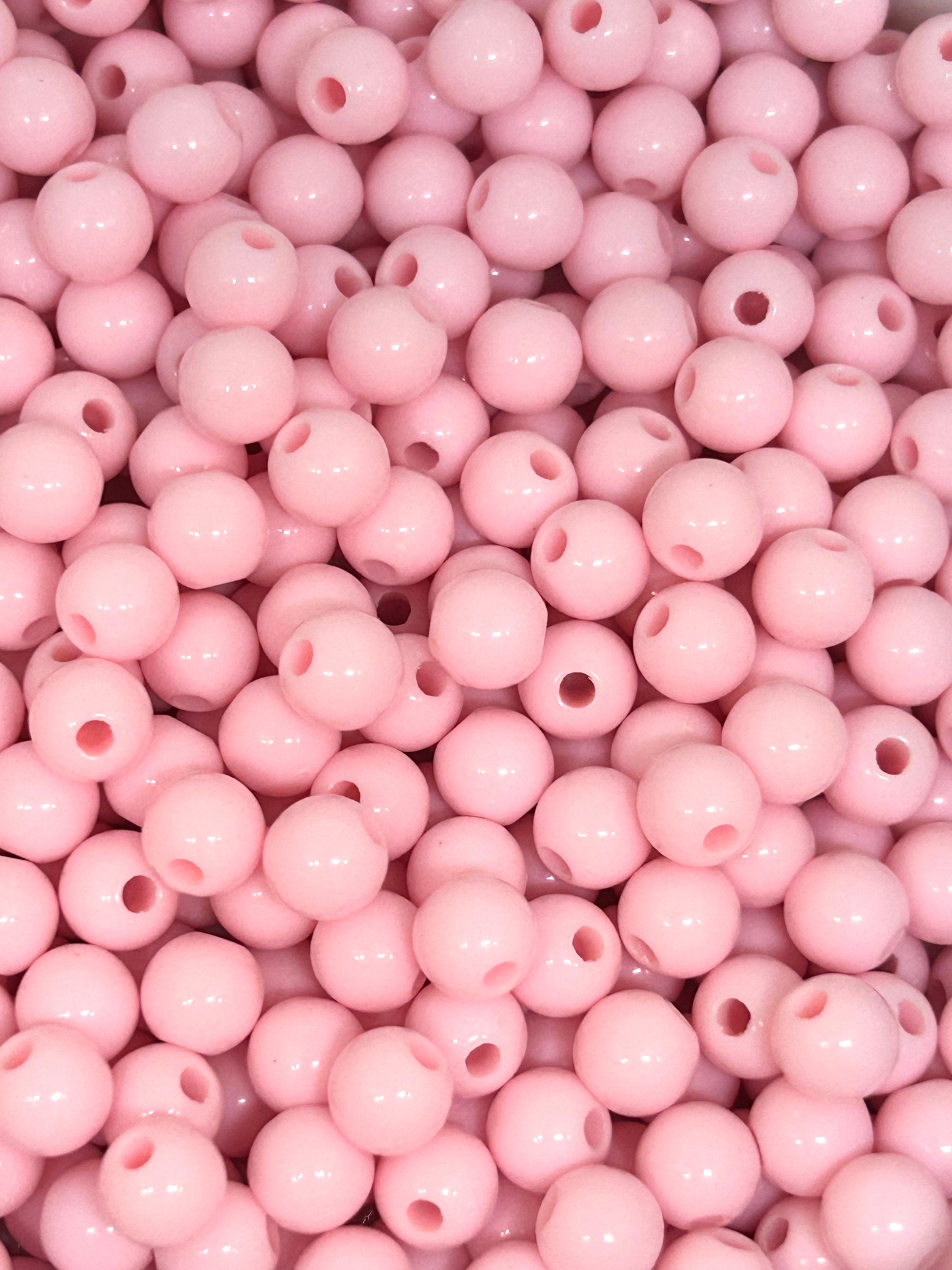 6mm Pastel Pink Bracelet Beads