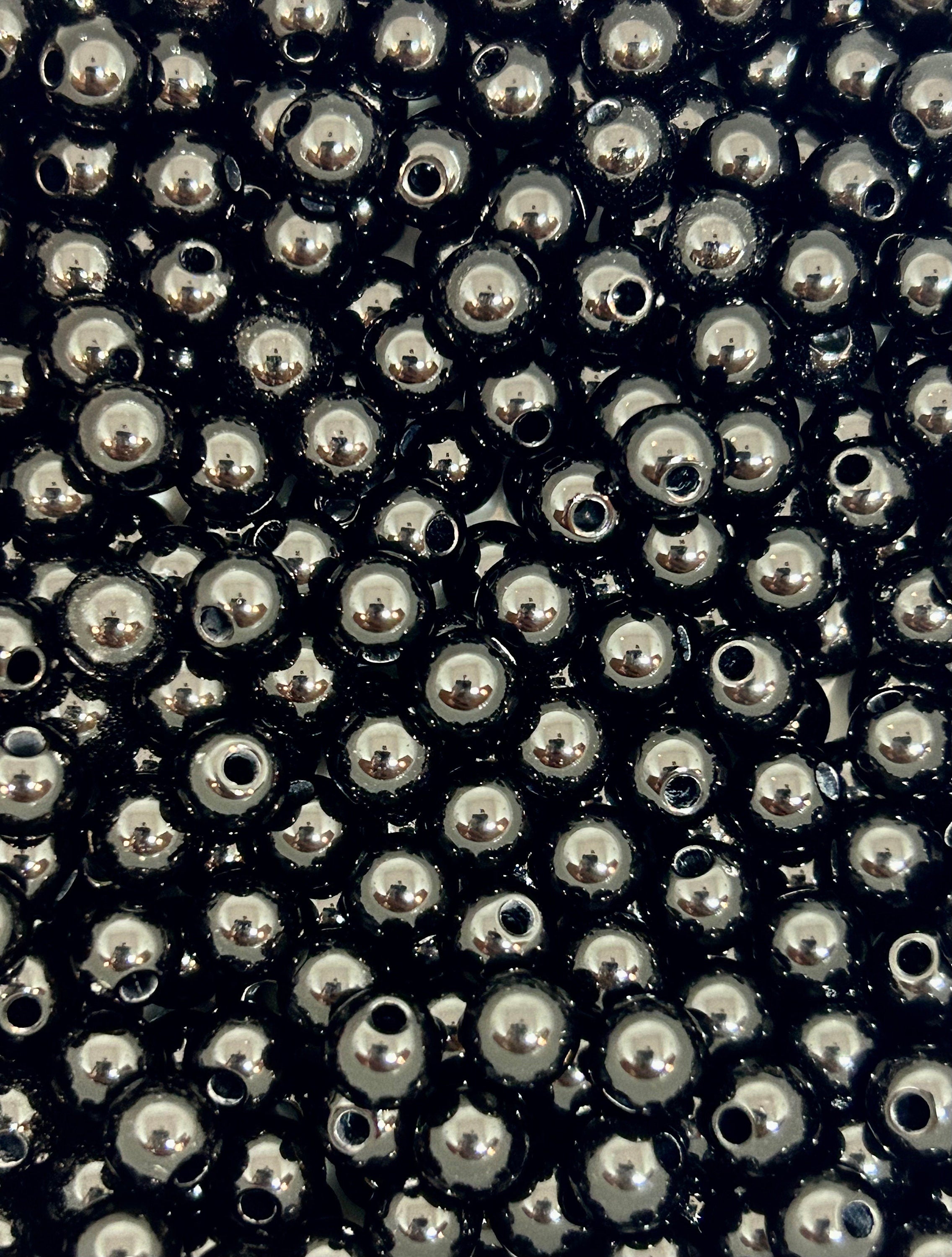6mm Black Bracelet Beads