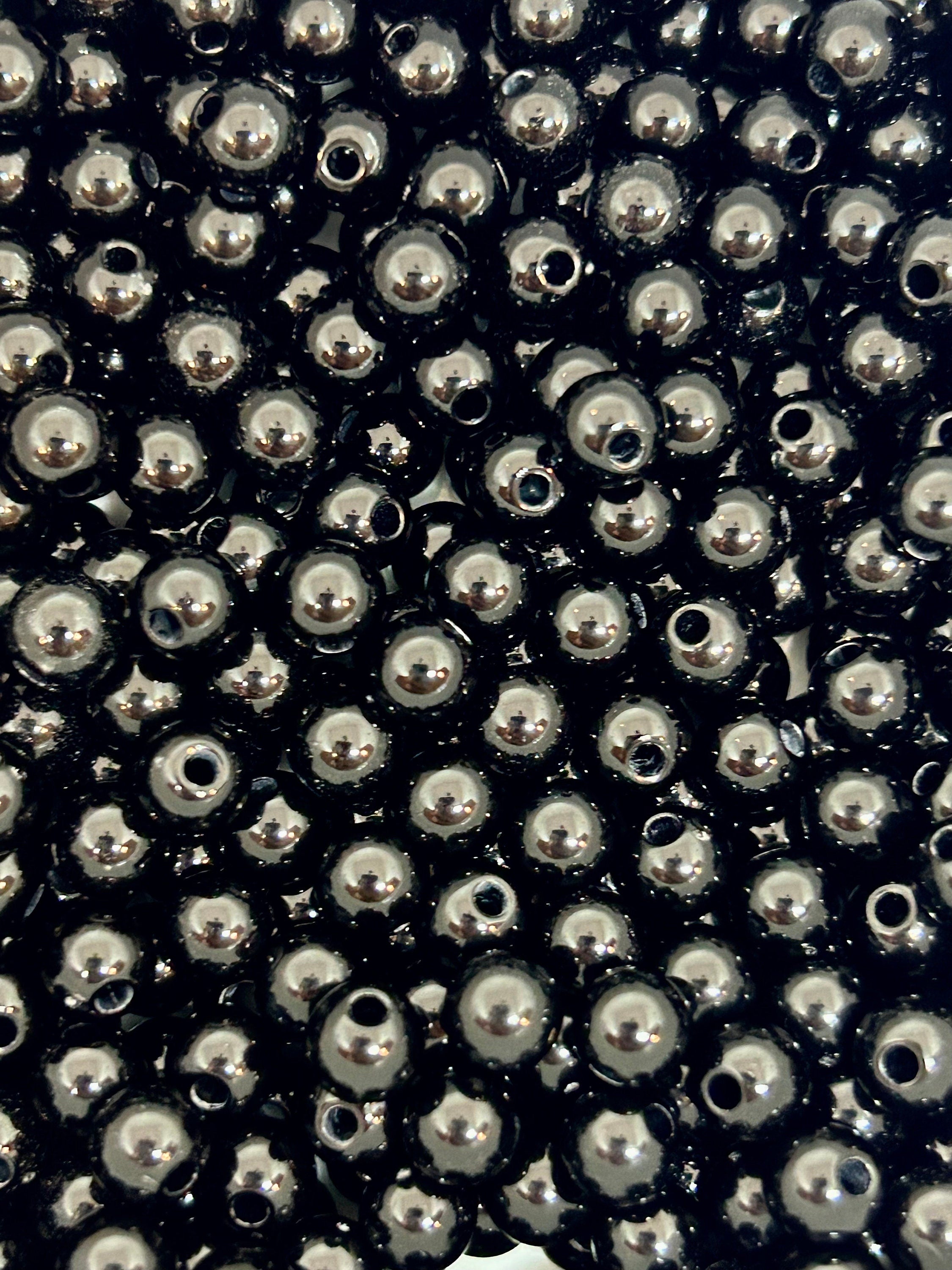 6mm Black Bracelet Beads