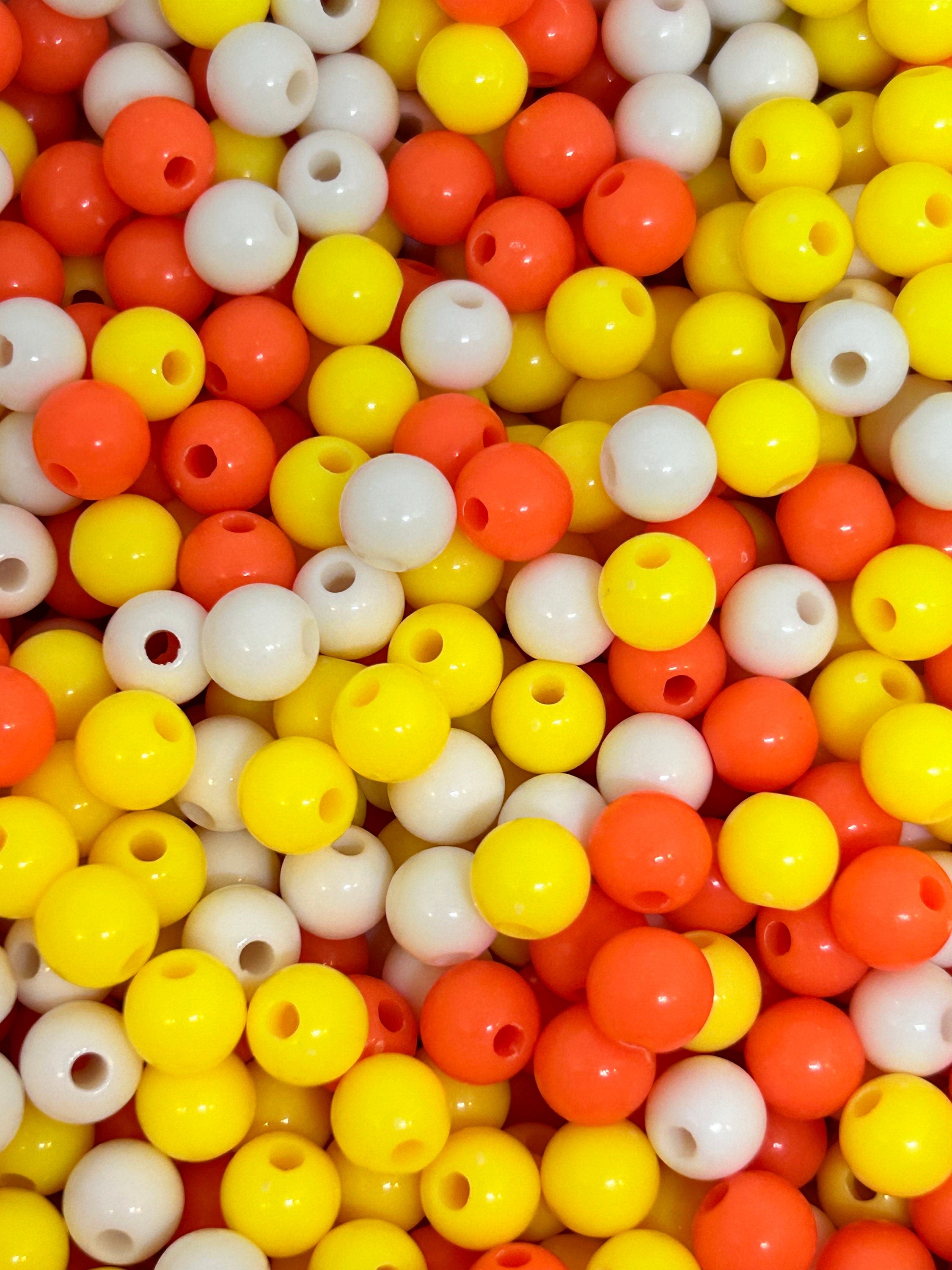 6mm Halloween Candy Corn Bracelet Bead Mix