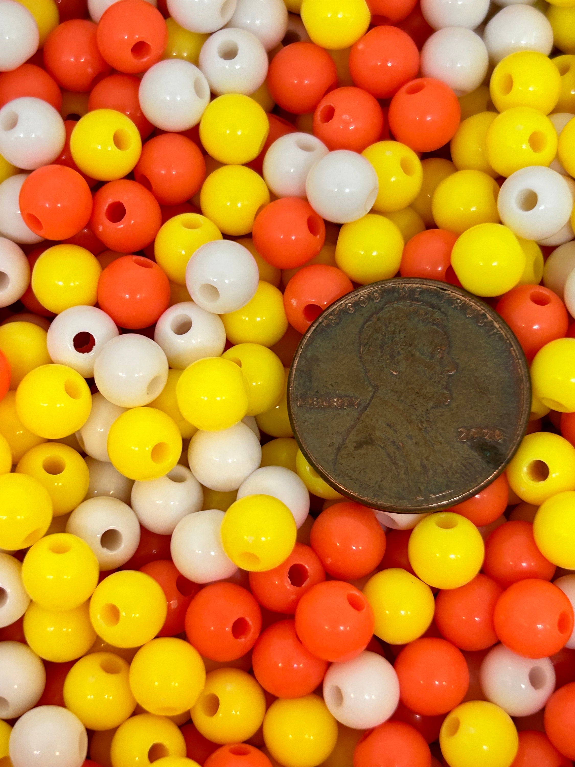 6mm Halloween Candy Corn Bracelet Bead Mix