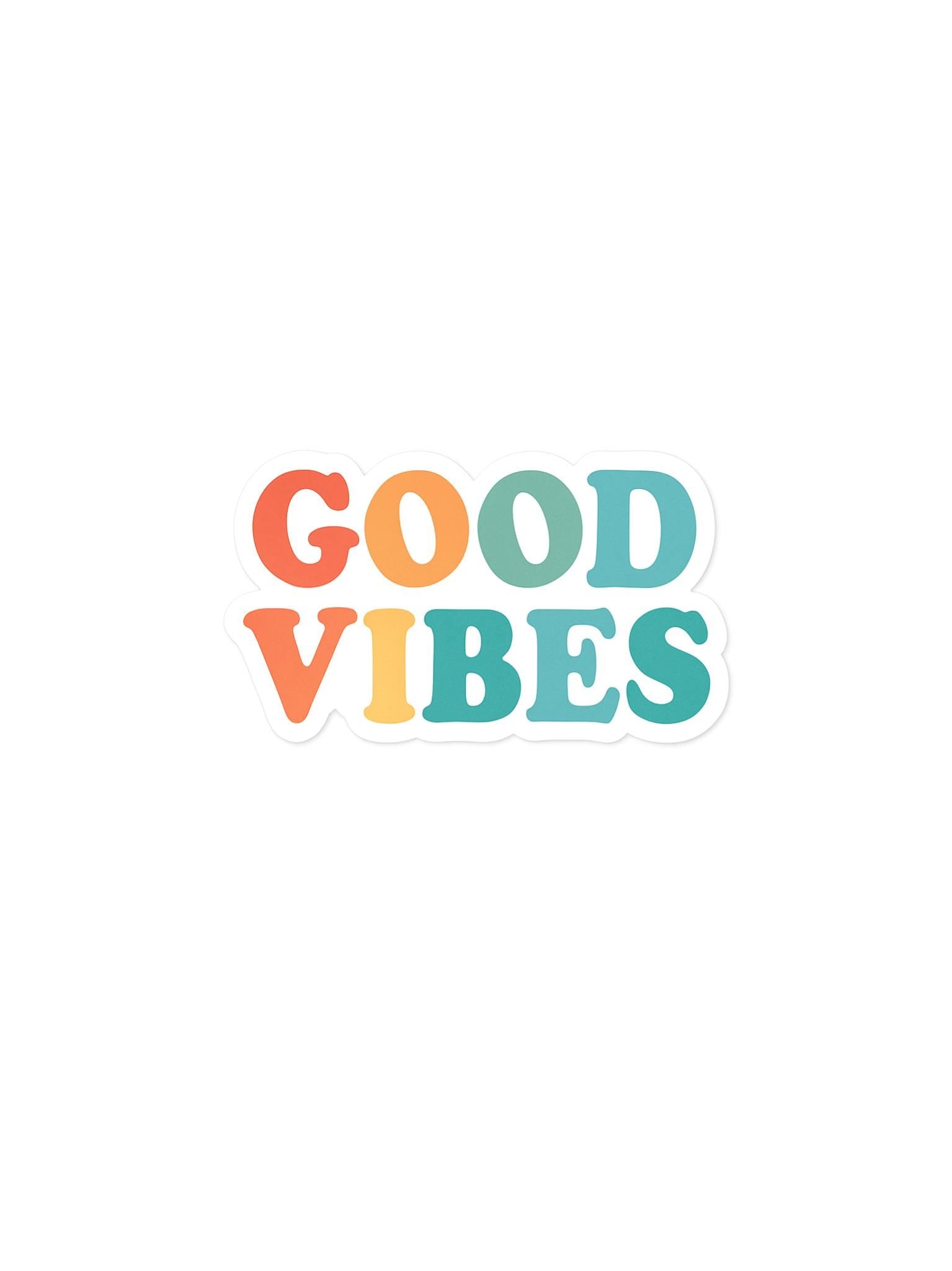 Good Vibes Sticker – Retro Aesthetic Affirmation for Laptops & Notebooks – Free Shipping!