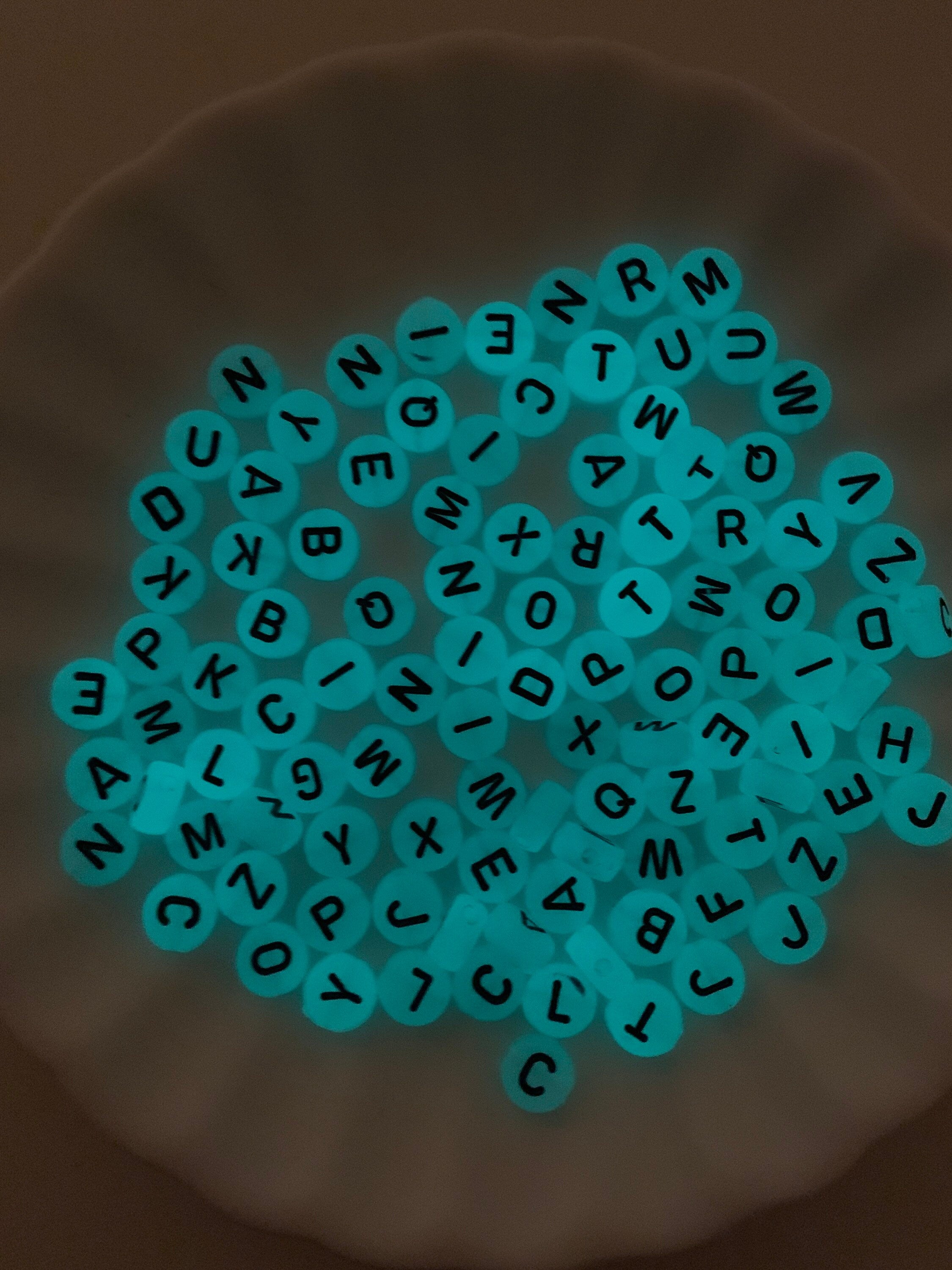 Glow in the Dark Number Beads for Bracelet, Alphabet Beads, Glow in the  Dark Letter Beads, Beads with Numbers for Jewelry Making
