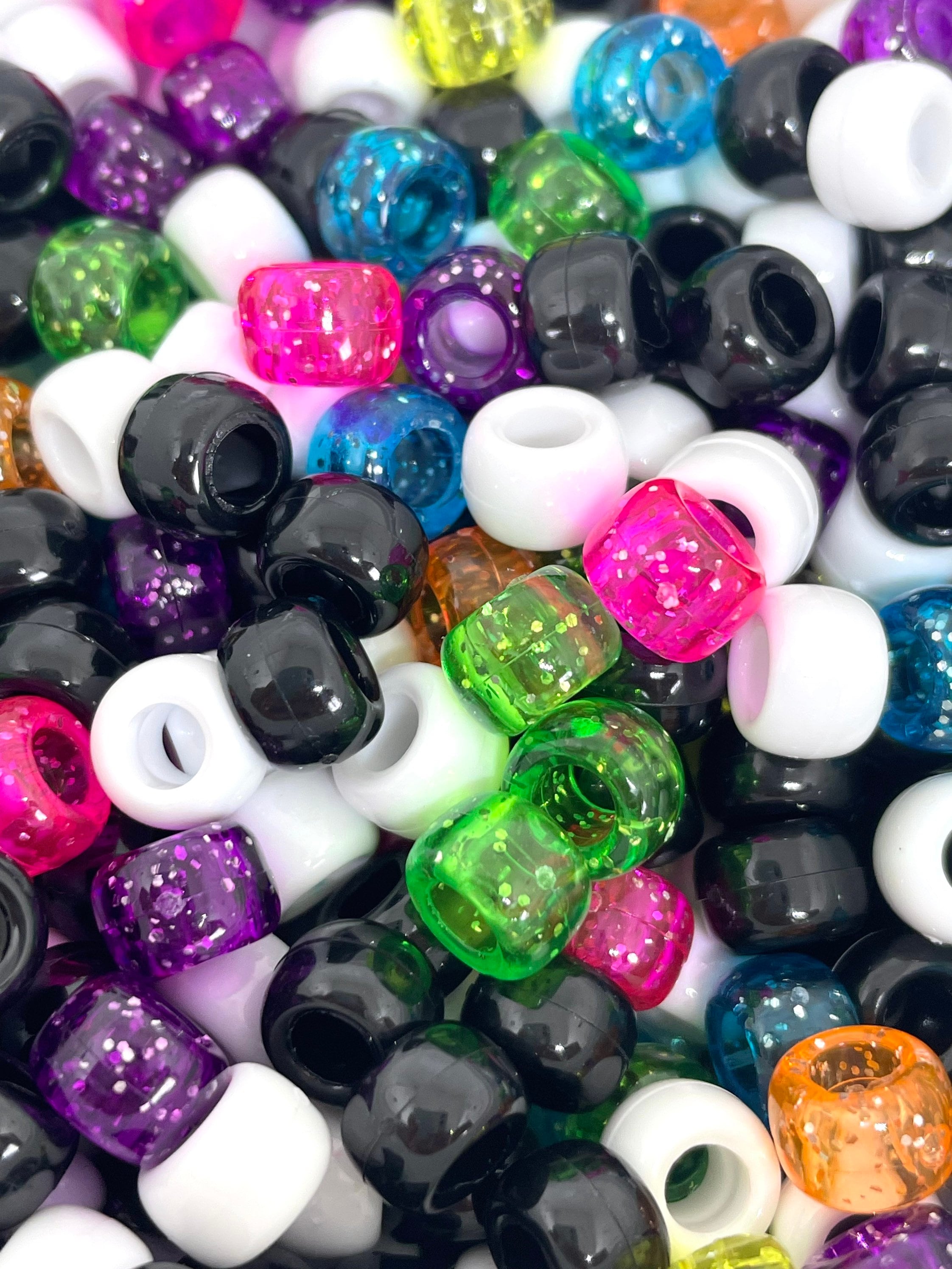 Glitter Kandi Bead Mix, Glitter Pony Bead Mix for Bracelet