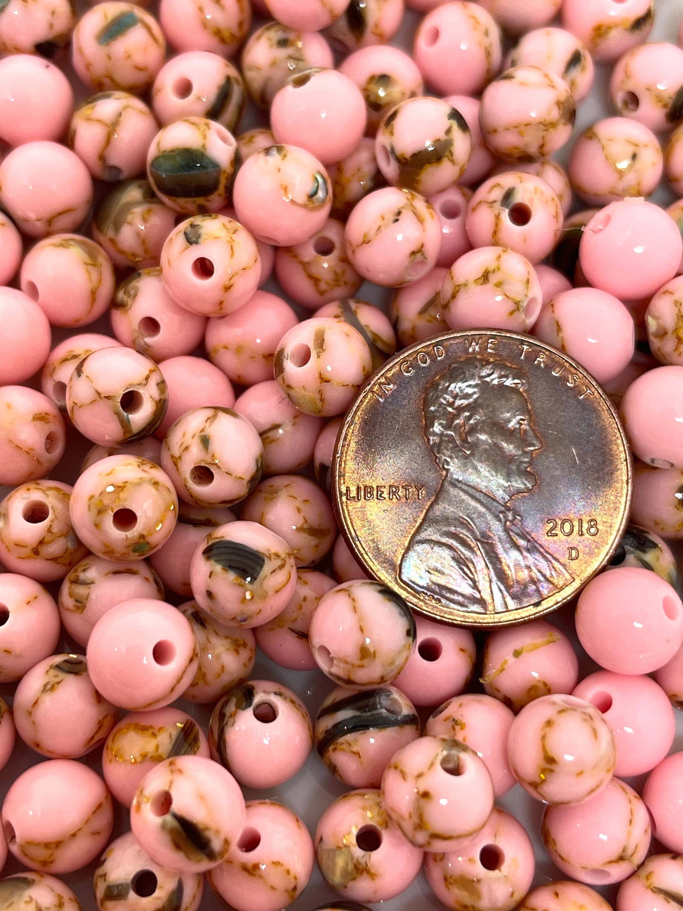 6mm Pretty Pink Howlite Stone Beads, Howlite Turquoise Beads for