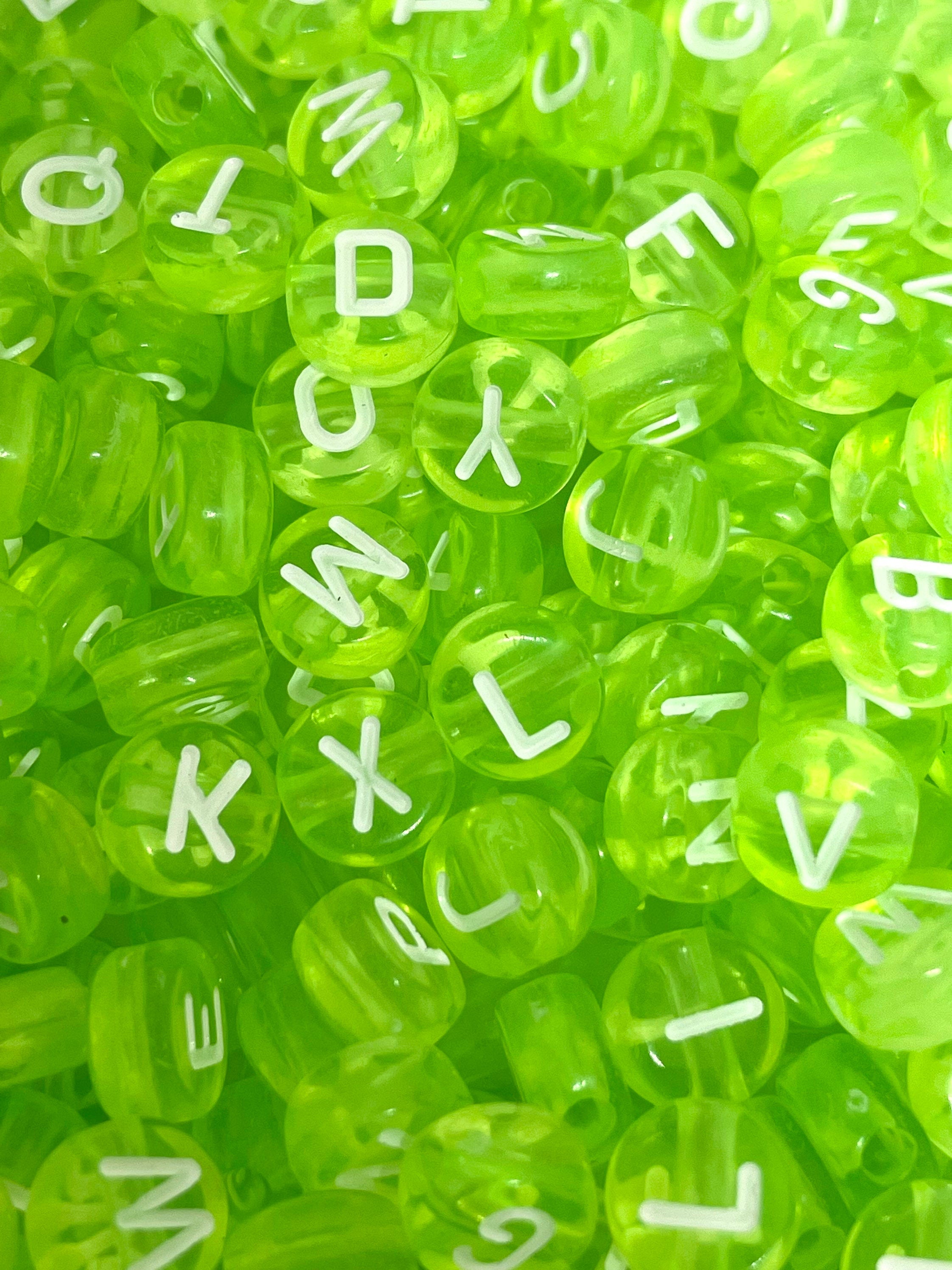 Letter Beads Alphabet Beads Black Neon Bulk Beads Wholesale 