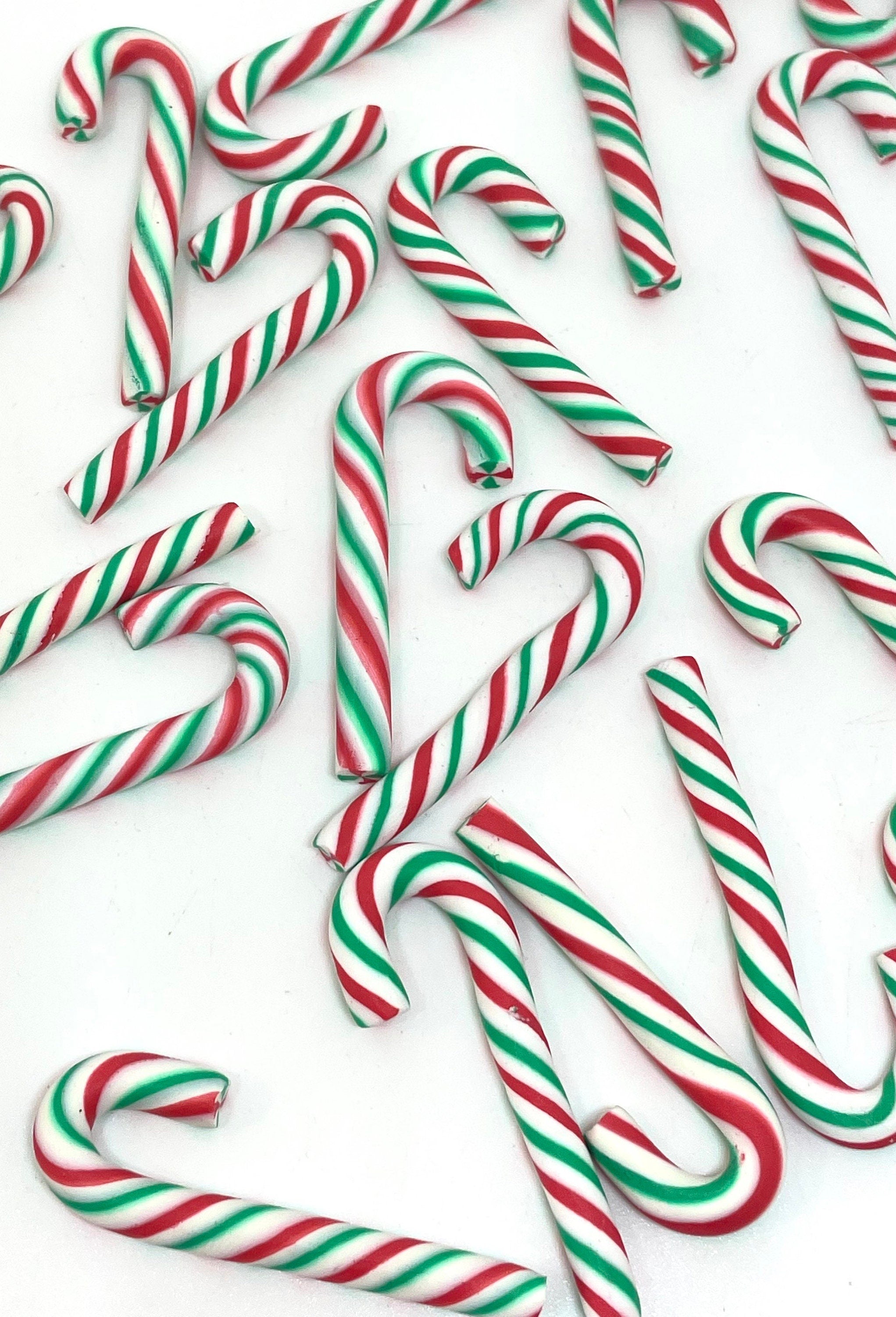 Cute Fake Candy Cane Christmas Decorations for Ornaments, Slime, Holid