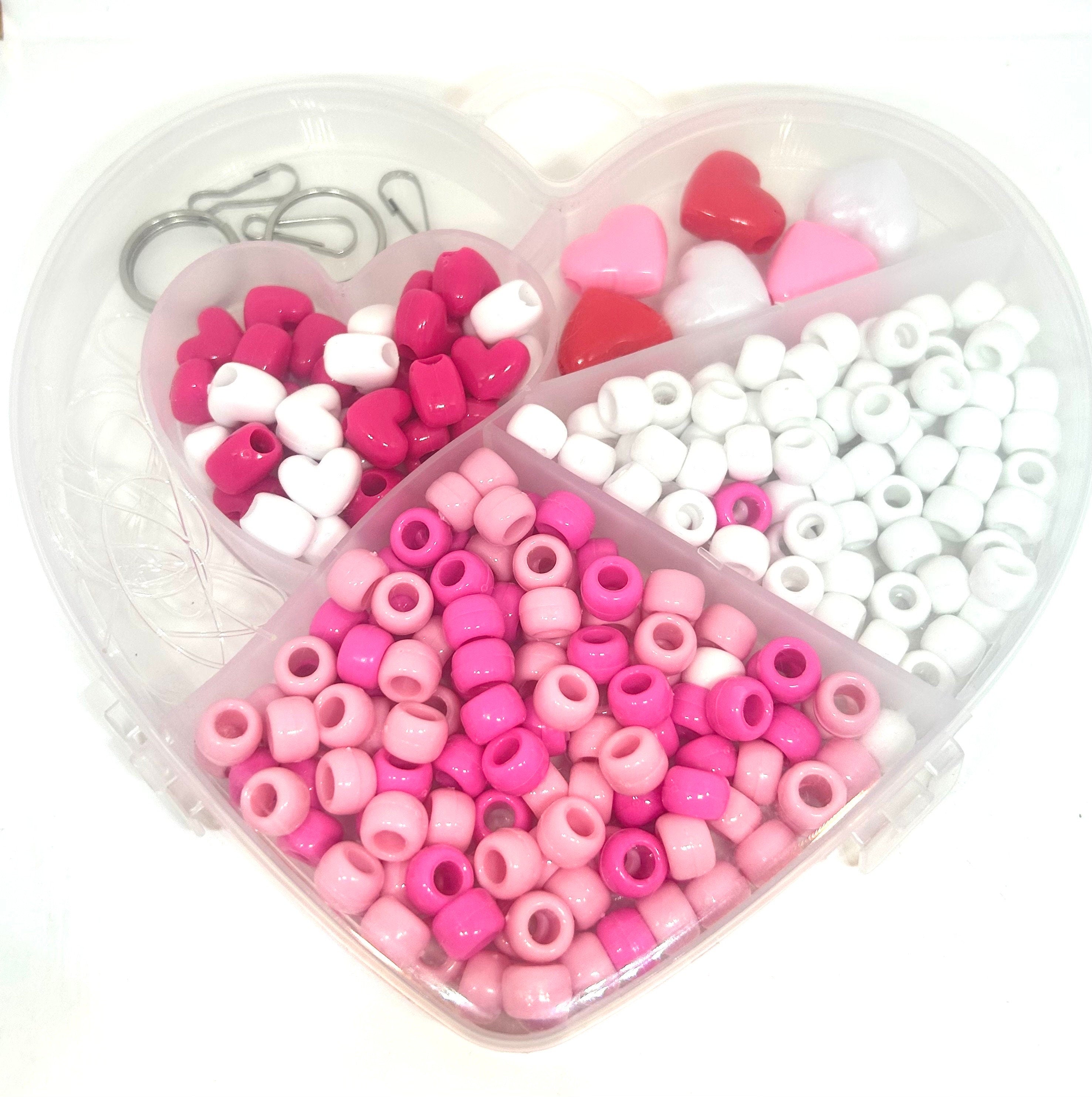 Valentines Day Bead Variety, Heart Beads for Valentine's Day